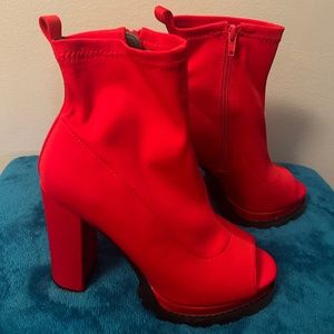 Red Open Toe Heels